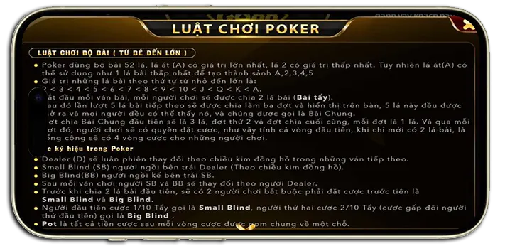 Luật chơi poker Go88 phổ biến và chi tiết